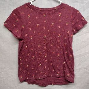 Old Navy girls t-shirt size Large cherry print red cute comfortable stretchy